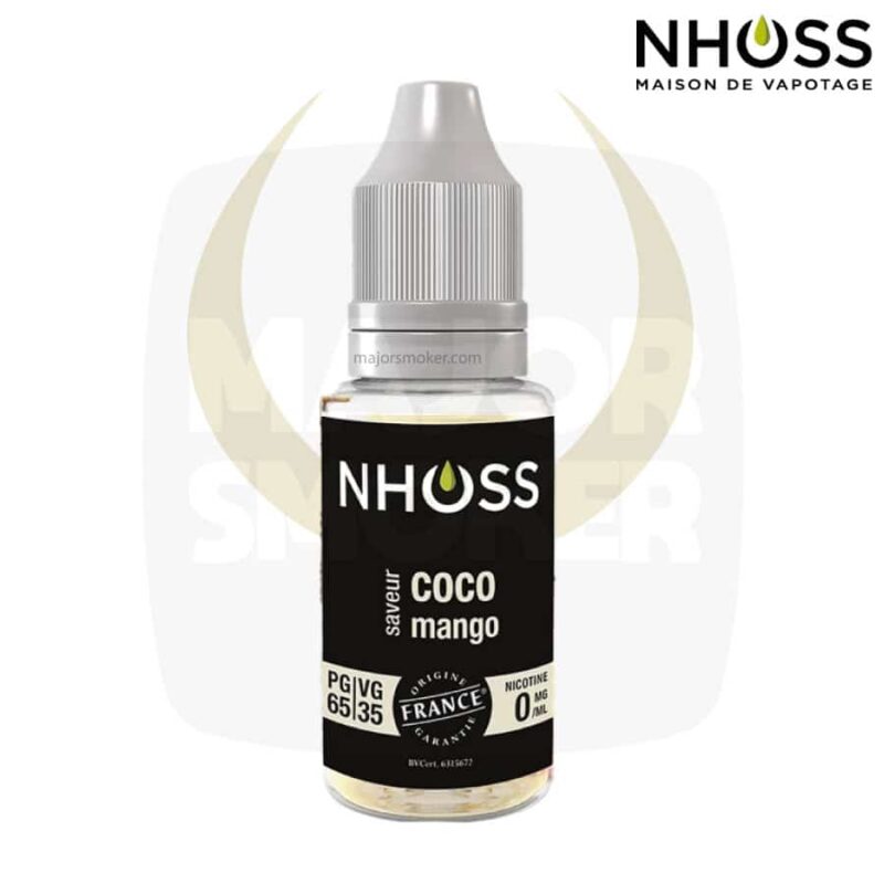 E-liquide NHOSS, Nhoss fruit mix coco mango, E-liquide, e liquide, e- liquide coco mangue, e liquide saveur mangue et coco, e-liquide pas cher, eliquide, eliquid France, e-liquide France, e liquide français, e liquide français pas cher, PG 65% / VG 35%, PG 50% / VG 50%