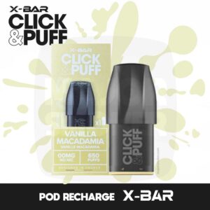 x bar, x-bar, x bar puff, puff x bar, cigarette electronique x bar, x bar click and puff, click and puff x bar, x bar click puff, click puff x bar, x-bar click and puff, x-bar click&puff, pod recharge xbar, x bar pods, pod x bar, recharge x bar, x bar recharge, click and puff recharge, xbar rechargeable, xbar réutilisable, x bar recharge vanille, x bar pods macadamia, x bar recharge vanille macadamia,