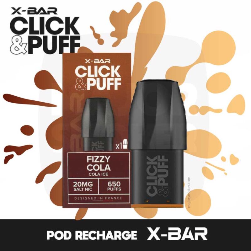 Pod-fizzy-cola-xbar-click-and-puff-majorsmoker.com puff rechargeable, cigarette réutilisable, e-cig rechargeable, xbar rechargeable, xbar cigarette, xbar prix, puff x bar, x bar puff, x bar, xbar click&puff, click and puff x bar, x bar clic and puff, x bar clic, xbar click and puff rechargeable, clic & puff xbar, xbar fizzy cola, xbar click and puff cola