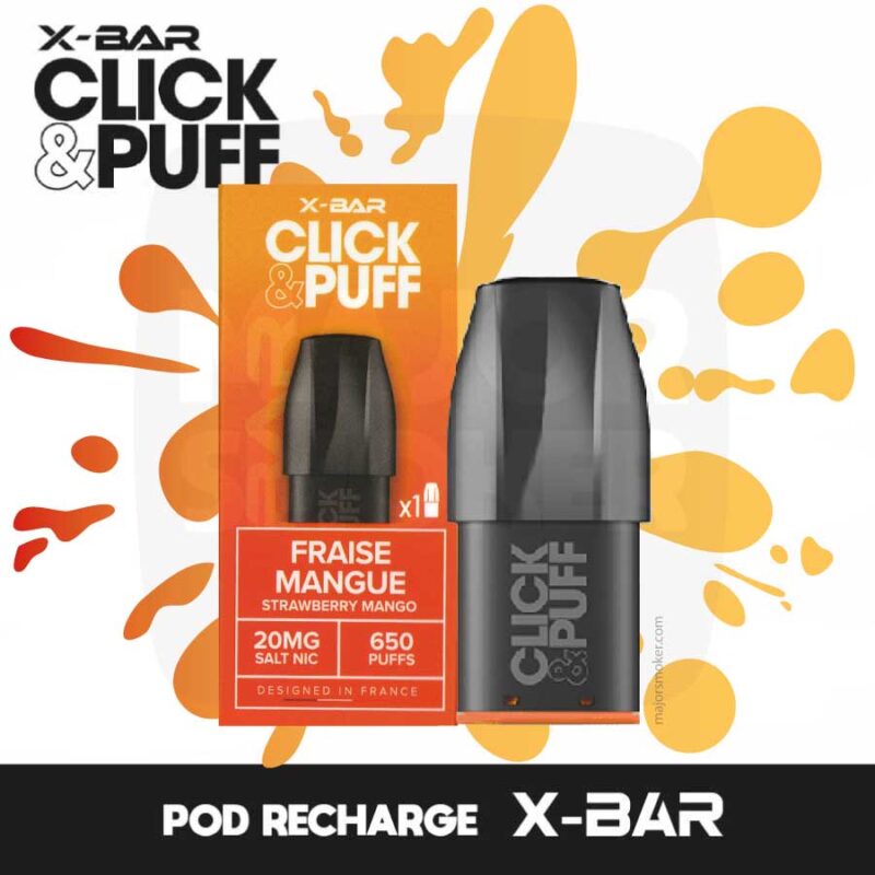 Pod-fraise-mangue-xbar-click-and-puff-majorsmoker.com puff rechargeable, cigarette réutilisable, e-cig rechargeable, xbar rechargeable, x-bar réutilisable, xbar responsable, puff responsable, xbar puff, xbar, bo xbar, xbar sans nicotines, puff xbar, xbar cigarette, xbar cigarette, xbar prix, puff x bar, x bar puff, x bar, xbar click&puff, click and puff x bar, x bar clic and puff, x bar clic, xbar click and puff rechargeable, xbar fraise mangue pod, recharge xbar fraise mangue, pod click and puff fraise mangue