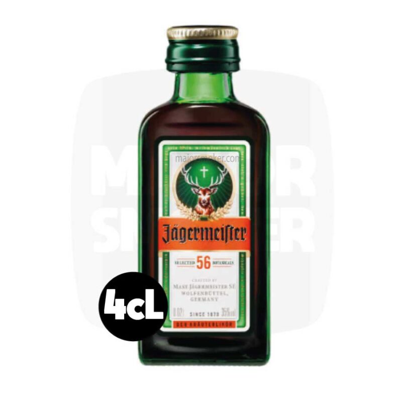 mignonnette-jagermeister-majorsmoker.com-4cl jagermeister, jaggermaster, jagermaster, jaggermister, jagger mister, Jägermeister, Jägermeister miniature, mini Jägermeister, bouteille Jägermeister, liqueur aux herbes Jägermeister