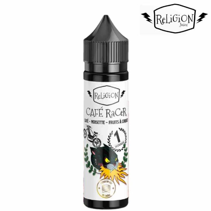 eliquide 50ml, eliquide sans nicotine, e liquide religion juice, religion juice cafe racer, cafe racer 50ml, religion eliquide 50 ml, eliquide religion cafe racer,