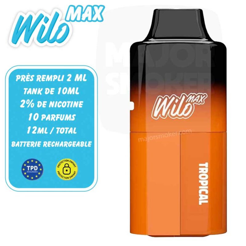 PUFF-rechargeable-wilo-max-nicotine-tropical-majorsmoker.com wilo max, wilo puff, puff wilo, puff wilo max, puff rechargeable nicotine, puff 5000 nicotine, puff 5k, 5k tafs puff, puff 5k nicotine, puff 5k avec nicotine, puff wilo 5000, wilo max 5000, wilo max puff nicotine, recharger puff wilo, wilo max prix, prix puff wilo,