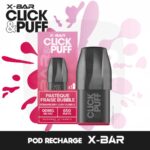 puff rechargeable, cigarette réutilisable, e-cig rechargeable, xbar rechargeable, x-bar réutilisable, xbar responsable, puff responsable, xbar puff, xbar, bo xbar, xbar sans nicotines, puff xbar, xbar pomme verte pod, recharge xbar pomme verte, pod click & puff pasteque fraise,