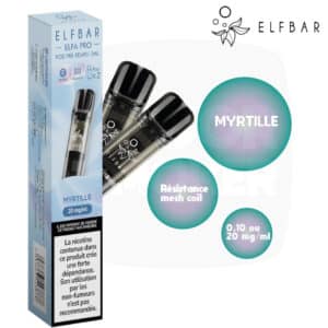 elfbar, elfa pro, pods elfa pro, pod elfabar, elf bar rechargeable, elfbar recharge, cartouche elfbar, elfbar pro, cartouche saveur Myrtille, elfbar Myrtille