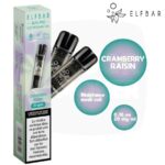 elfbar, elfa pro, pods elfa pro, pod elfabar, elf bar rechargeable, elfbar recharge, cartouche elfbar, elfbar pro, cartouche saveur cramberry raisin, elfbar cramberry raisin