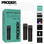 Prodigy menthe, Recharge prodigy menthe fraiche, Pod prodigy menthe fraiche, Prodigy vape, Capsule prodigy, Pods préremplis prodigy