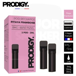 Prodigy framboise, Prodigy recharge pitaya framboise, Prodigy recharge prix, Prodigy Pod pitaya framboise, Recharge prodigy pas cher, Prodigy recharge ou acheter, Prodigy rechargeable pitaya framboise, Prodigy vape