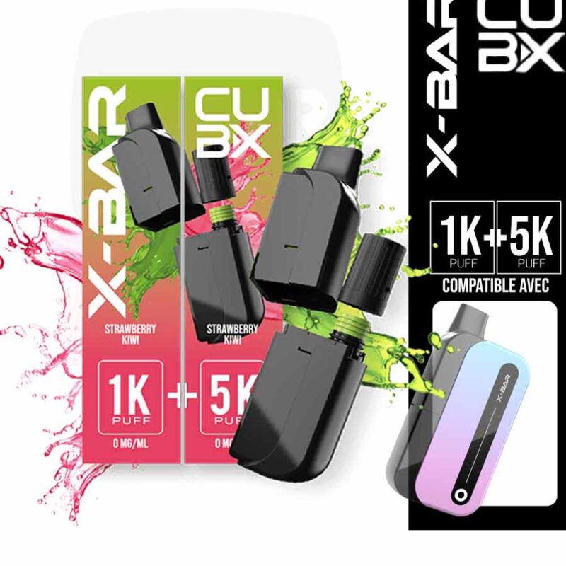 x-bar, cub-x, cub-x x-bar, x-bar fraise kiwi, cub-x fraise kiwi, fraise kiwi pod, pod fraise kiwi