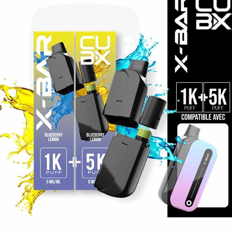 myrtille citron pod cub-x, myrtille citron, pod cub-x, pod x-bar, x-bar cub-x, recharge x-bar, recharge cub-x