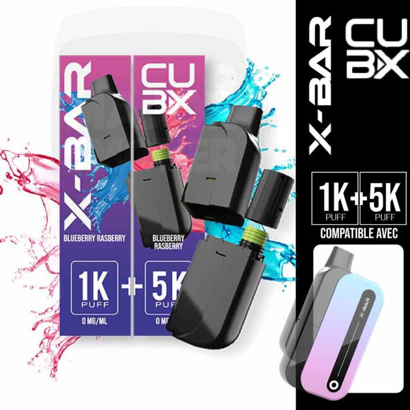 cub-x, cub-x myrtille framboise, myrtille framboise, recharge x-bar, recharge x-bar myrtille framboise
