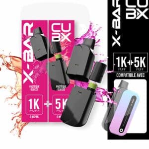 pasteque glacee, cub-x pasteque glacee, recharge cub-x, cub-x recharge, pod cub-x x-bar, x-bar, recharge x-bar