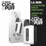 click & puff, click and puff box pure white, batterie click & puff box de x-bar, click & puff box, recharges click & puff, batterie click & puff, batterie click & puff box