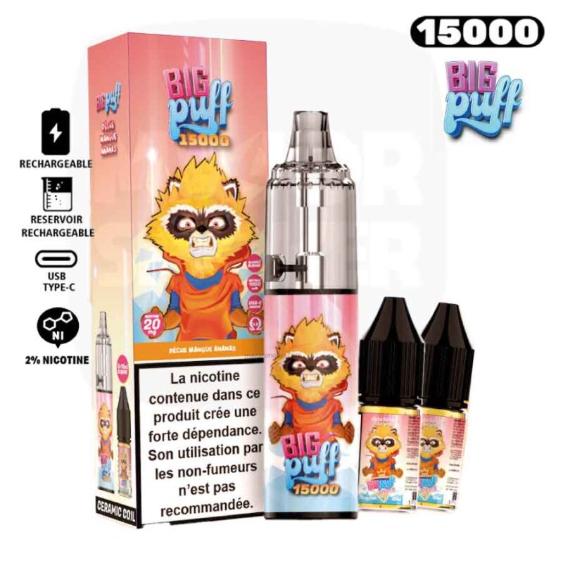 puff 15k tornado, puff 15k prix, puff 15000 taff, big puff tornado, puff tornado 15k peche mangue ananas