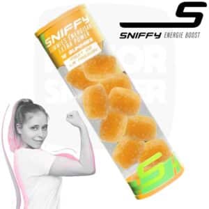 sniffy, bonbon energisant, bonbon energisant fruit de la passion, bonbons energisants, sniffy france, bonbon sniffy, gummies energisants, gummies energisant sniffy