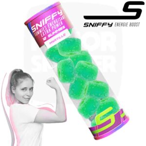 sniffy, bonbon energisant, bonbon energisant myrtille, bonbons energisants, sniffy france, bonbon sniffy, gummies energisants, gummies energisant sniffy