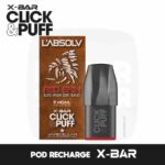 x-bar click and puff absoluv red skin, pod click and puff red skin, pod x bar click and puff absoluv red skin