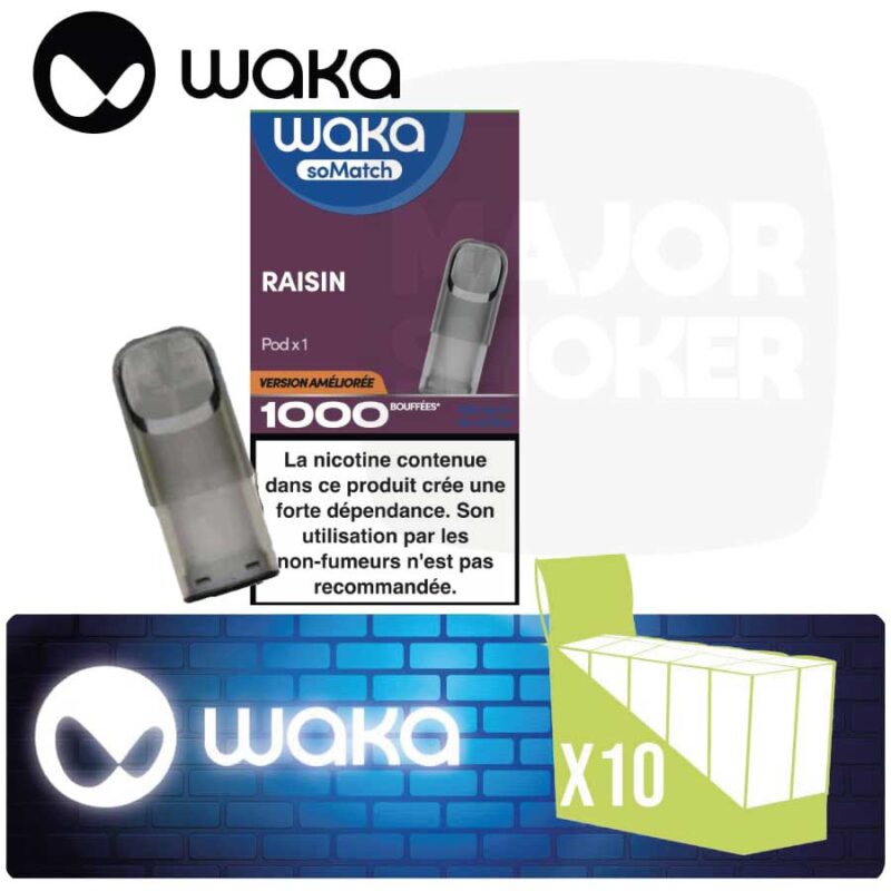 WAKA-so-match-1000-raisin-en-gros-x10-pod-.comjorsmoker.com- pod waka Raisin, waka so match, so match waka, somatch waka, waka somatch, waka pod, waka pods, waka pod en boite, boite waka somatch x10, boite waka so match Raisin x10