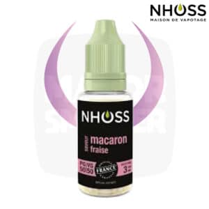 E-liquide NHOSS, Nhoss Macaron Fraise, E-liquide, e liquide, e-liquide macaron fraise, e liquide saveur macaron fraise, e-liquide pas cher, eliquide, eliquid France, e-liquide France, e liquide français, e liquide français pas cher, PG 65% / VG 35%, PG 50% / VG 50%