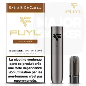 fuyl tabac douc, tabac doux, fuyl pod tabac doux, fuyl starter kit, fuyl doux tabac, fuyl batterie