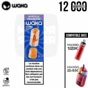 waka, waka myrtille framboise, waka maxgo myrtille framboise, waka vape, waka maxgo, starterkit waka maxgo, waka pod, waka maxgo, maxgo waka, pod waka maxgo, waka puff, waka pod maxgo, waka cigarette electronique, waka kit, pod waka myrtille framboise