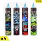 Briquet Clipper | Briquet Jet Flame Mad Tech x4