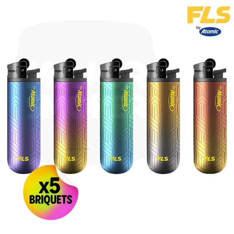 Briquets-atomic-FLS-dégradé-patern-x5-majorsmoker.com briquet, briquet a pierre, briquet jetable, briquet atomic, briquet fls