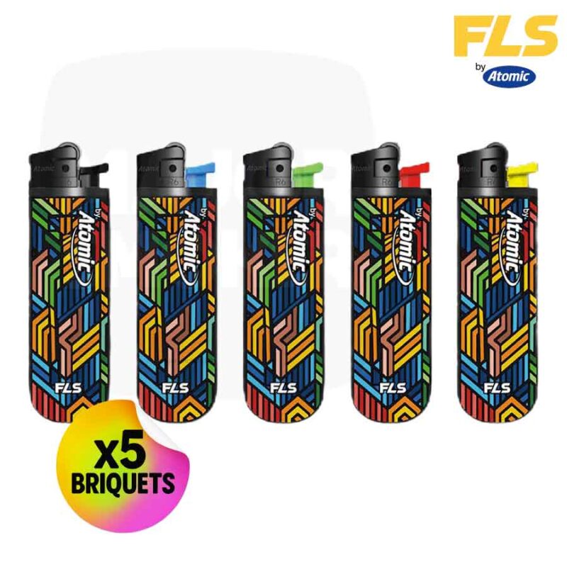Briquets-atomic-FLS-geometric-patern-x5-majorsmoker.com briquet, briquet a pierre, briquet jetable, briquet atomic, briquet fls