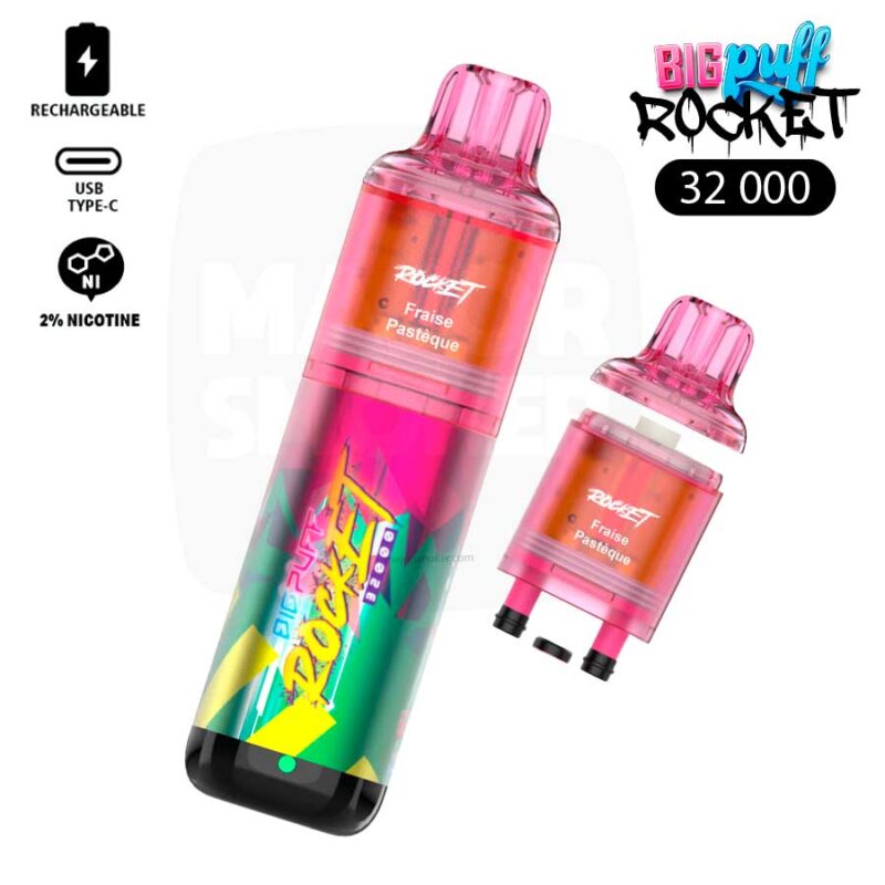 big puff rocket, puff 32000, puf rechargable 32k, puff 2%, grosse puff 20 mg, puff rechargeable nicotine, puff nicotine, puff 15k, puff 32k avec nicotine