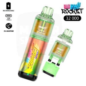 big puff rocket, puff 32000, puf rechargable 32k, puff 2%, grosse puff 20 mg, puff rechargeable nicotine, puff nicotine, puff 15k, puff 32k avec nicotine