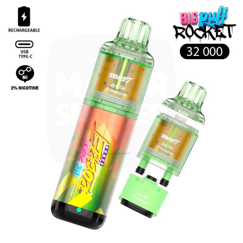 big puff rocket, puff 32000, puf rechargable 32k, puff 2%, grosse puff 20 mg, puff rechargeable nicotine, puff nicotine, puff 15k, puff 32k avec nicotine