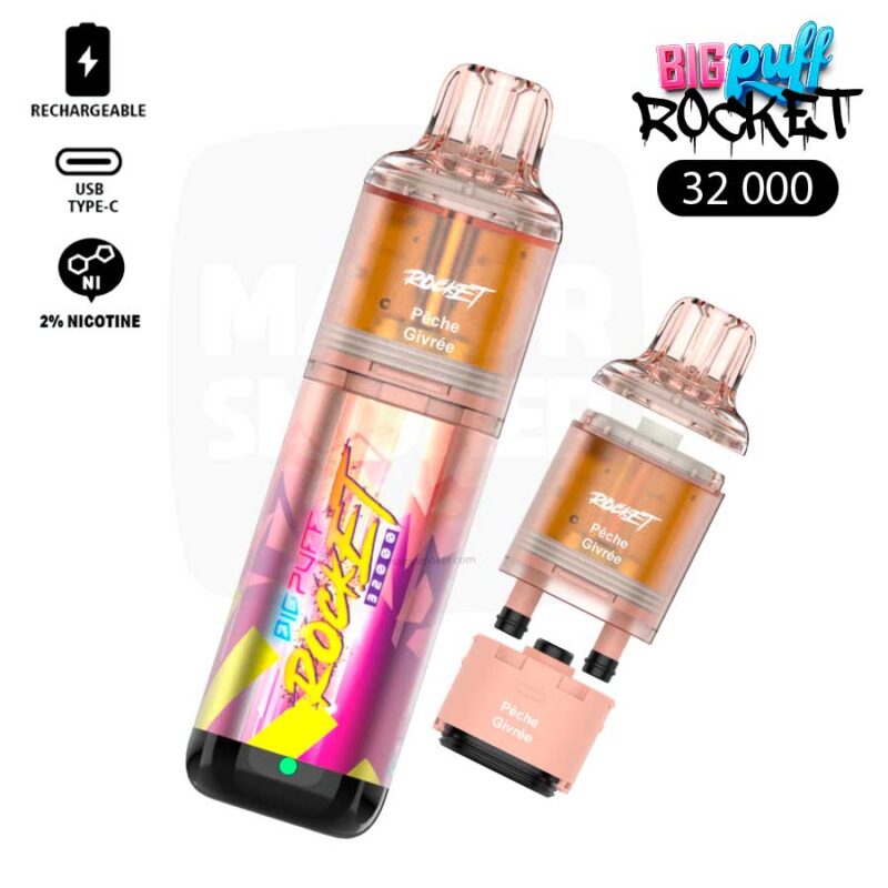big puff rocket, puff 32000, puf rechargable 32k, puff 2%, grosse puff 20 mg, puff rechargeable nicotine, puff nicotine, puff 15k, puff 32k avec nicotine