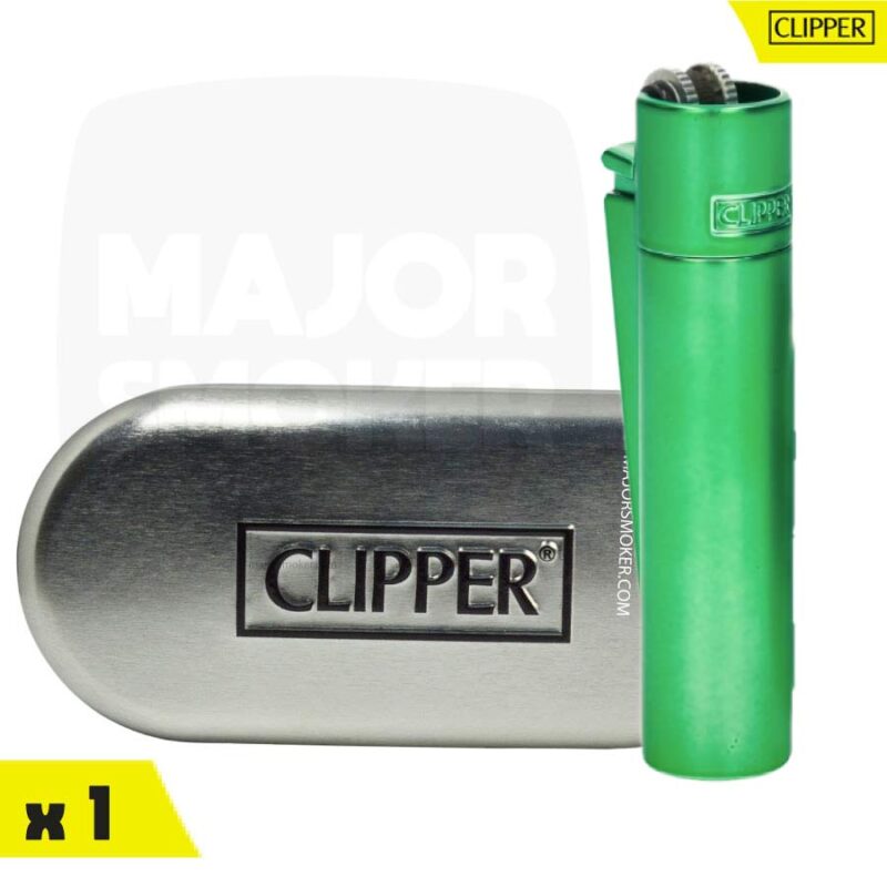 briquet-CLIPPER-METAL-mint-delight-vert-x1-majorsmoker.com briquet clipper, clipper, briquet, briquet metal, metal clipper