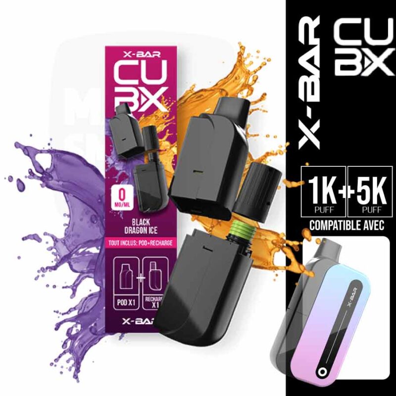 cub-x, cub-x fuit du dragon glacé, fruit du dragon glacé, black dragon ice, recharge x-bar, recharge cub-x, recharge black dragon ice cub-x