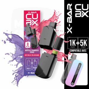 cub-x, cub-x myrtille framboise cerise, mtrtille framboise cerise, recharge x-bar, recharge cub-x, recharge myrtille framboise cerise cub-x