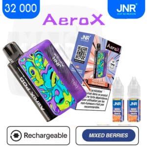 jnr 32000 fruits rouges, jnr aero x 32 000 mixed berries, aero x 32 000 fruits rouiges, jnr aero x
