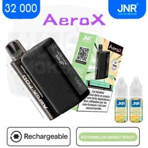 jnr 32000 pastèque mangue peche, jnr aero x 32 000 watermelon mango peach, aero x 32 000 pastèque mangue pecheglacée, jnr aero x