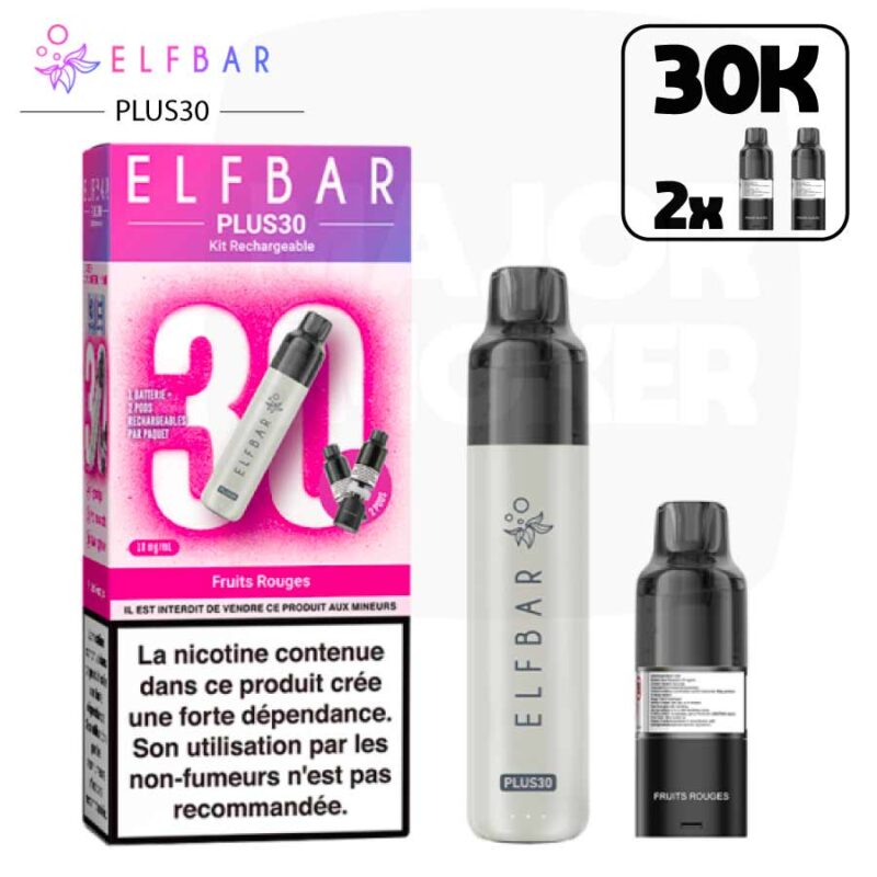 elfbar 30plus, elbar 30plus fruits rouges, elfbar fruits rouges, 30plus elfbar, 30plus elfbar fuits rouges, elfbar puff