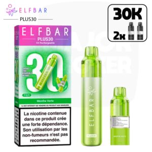 elfbar 30plus, elbar 30plus menthe verte, elfbar menthe, 30plus elfbar, 30plus elfbar menthe, elfbar puff
