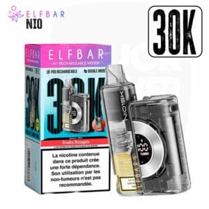 elfbar nio 30k fruits rouges, elfbar nio, achat elbar nio, elfbar puff rechargeable, elfbar 30k