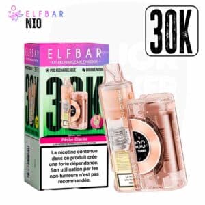 elfbar nio 30k pêche glacée, elfbar nio, achat elbar nio, elfbar puff rechargeable, elfbar 30k