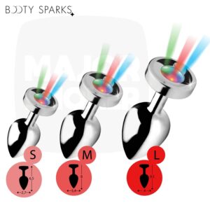 plug lumineux, plug métal, plug bijou, plug led, plug lumière, achat plug, plug anal,