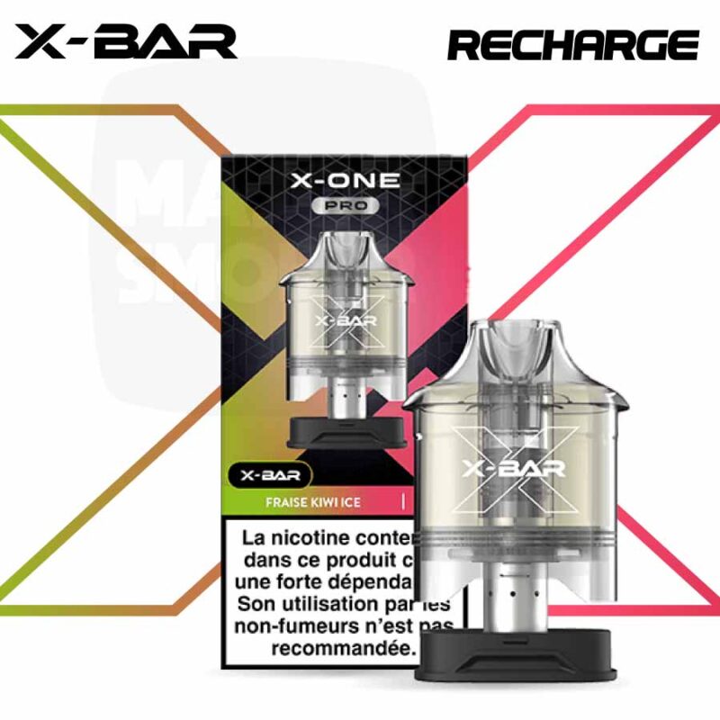 Puff X-Bar X-One Pro saveur fraise kiwi, X-One Pro 15K X-Bar parfum fraise kiwi, Kit X-Bar X-One Pro fraise kiwi rechargeable, x-one pro fraise kiwi pas cher, x-bar x-one pro pas cher, x-bar chicha 15k x-one pro fraise kiwi