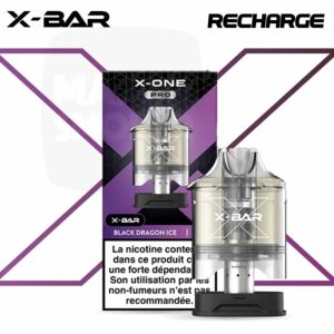 Puff X-Bar X-One Pro saveur black dragon ice, X-One Pro 15K X-Bar parfum black dragon ice, Kit X-Bar X-One Pro black dragon Ice rechargeable, x-one pro black dragon ice pas cher, x-bar x-one pro pas cher, x-bar chicha 15k x-one pro black dragon ice