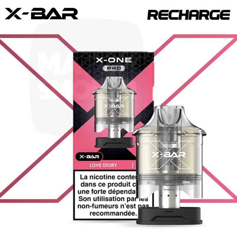 Puff X-Bar X-One Pro saveur love story, X-One Pro 15K X-Bar parfum love story, Kit X-Bar X-One Pro love story rechargeable, x-one pro love story pas cher, x-bar x-one pro pas cher, x-bar chicha 15k x-one pro love story