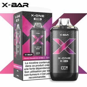 Puff X-Bar X-One Pro saveur fraise framboise givrée, X-One Pro 15K X-Bar parfum fraise framboise givrée, Kit X-Bar X-One Pro Fraise Framboise Givrée rechargeable, x-one pro fraise framboise givrée pas cher, x-bar x-one pro pas cher, x-bar chicha 15k x-one pro fraise framboise givrée