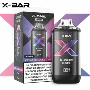 Puff X-Bar X-One Pro saveur myrtille grenade ice, X-One Pro 15K X-Bar parfum myrtille grenade ice, Kit X-Bar X-One Pro Myrtille Grenade Ice rechargeable, x-one pro myrtille grenade ice pas cher, x-bar x-one pro pas cher, x-bar chicha 15k x-one pro myrtille grenade ice