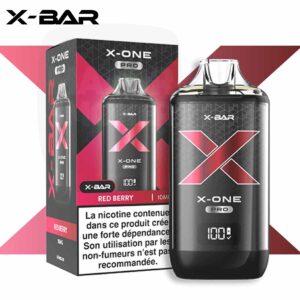 Puff X-Bar X-One Pro saveur red berry, X-One Pro 15K X-Bar parfum red berry, Kit X-Bar X-One Pro Red Berry rechargeable, x-one pro red berry pas cher, x-bar x-one pro pas cher, x-bar chicha 15k x-one pro red berry