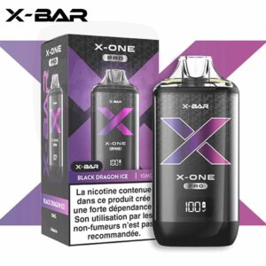 Puff X-Bar X-One Pro saveur black dragon ice, X-One Pro 15K X-Bar parfum black dragon ice, Kit X-Bar X-One Pro Black Dragon Ice rechargeable, x-one pro black dragon ice pas cher, x-bar x-one pro pas cher, x-bar chicha 15k x-one pro black dragon ice