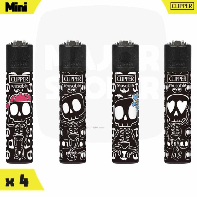 clipper-mini-DAILY-SKELETON-X4-majorsmoker.com clipper, briquet, briquet clipper, clipper briquer, clipper rechargeable, briquet rechargeable, briquet réutilisable, briquet poche briquet jolie, jolie briquet clipper, briquet squelette